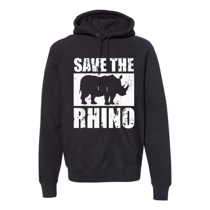 Save The Rhino Premium Hoodie