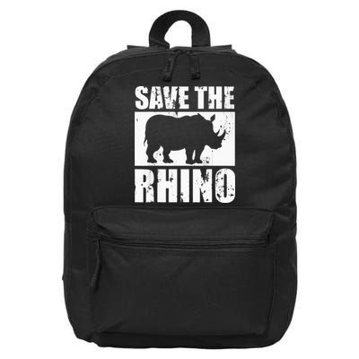 Save The Rhino 16 in Basic Backpack