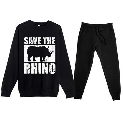 Save The Rhino Premium Crewneck Sweatsuit Set