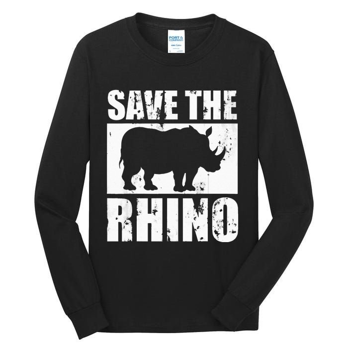 Save The Rhino Tall Long Sleeve T-Shirt