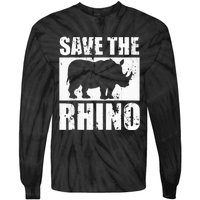 Save The Rhino Tie-Dye Long Sleeve Shirt