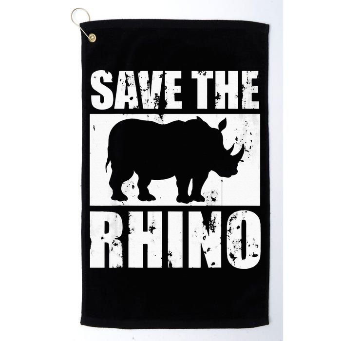 Save The Rhino Golf Towel