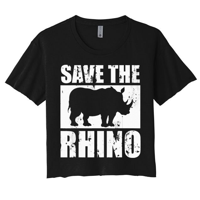 Save The Rhino Crop Top