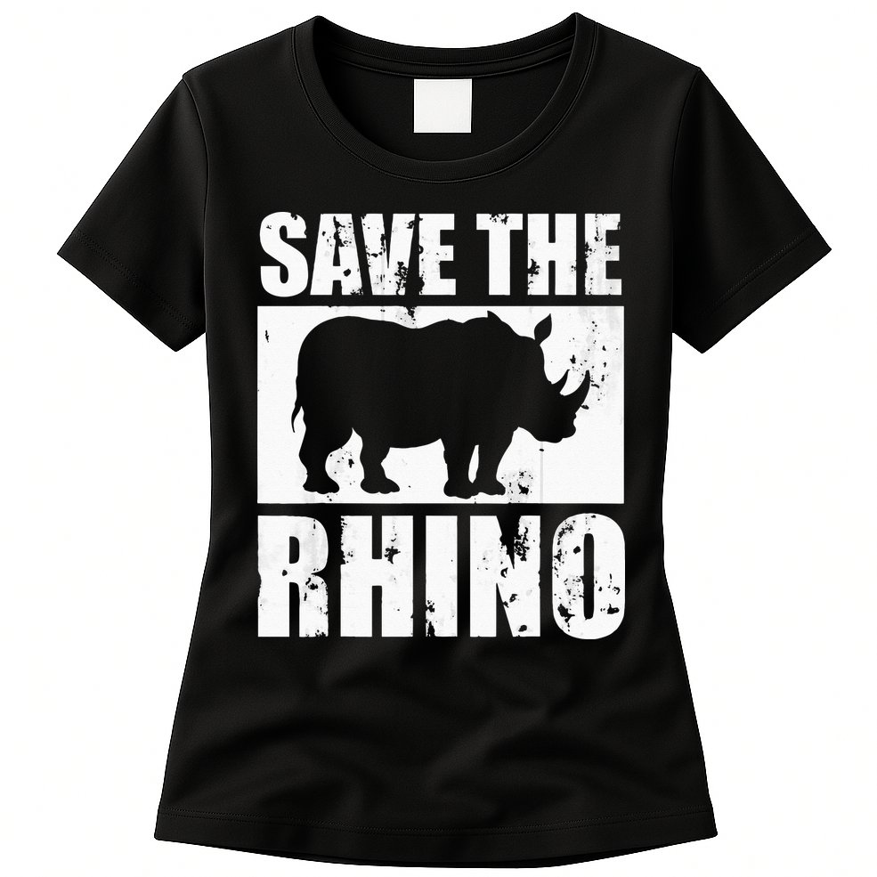 Save The Rhino Womens T-Shirt
