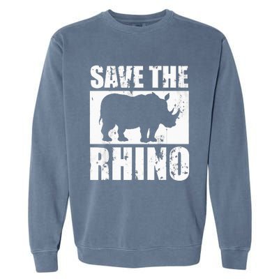 Save The Rhino Garment-Dyed Sweatshirt