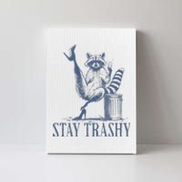 Stay Trashy Raccoon Funny Feminine Halloween Canvas