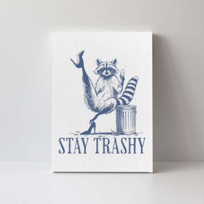 Stay Trashy Raccoon Funny Feminine Halloween Canvas