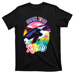 Sink The Rich Gladys Killer Whale The Yacht Sinking Orca Rainbow T-Shirt