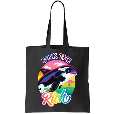 Sink The Rich Gladys Killer Whale The Yacht Sinking Orca Rainbow Bag