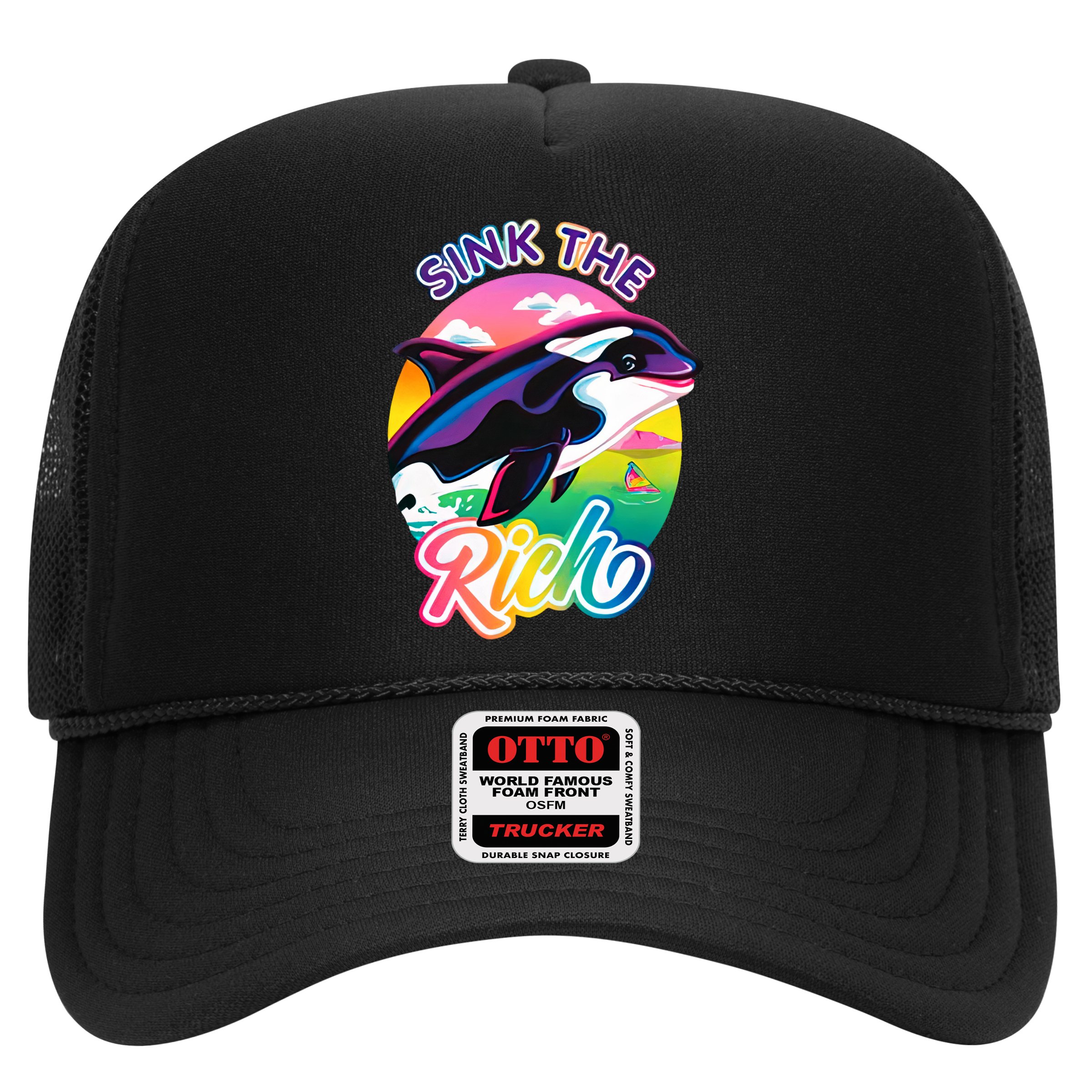 Sink The Rich Gladys Killer Whale The Yacht Sinking Orca Rainbow Hat