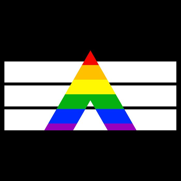 Straight Ally Pride Flag Pom Pom 12in Knit Beanie