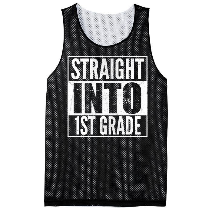 Straight Into 1st Grade Mesh Reversible Basketball Jersey Tank