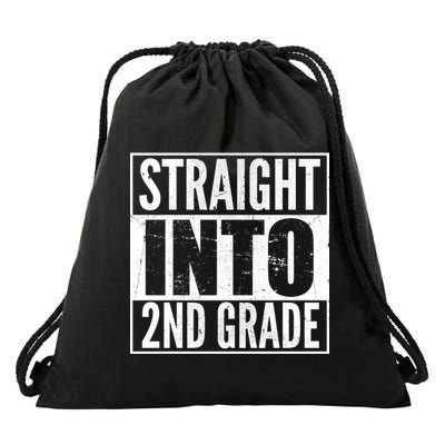 Straight Into 2nd Grade Drawstring Bag