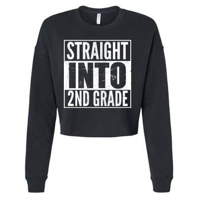 Straight Into 2nd Grade Cropped Pullover Crew