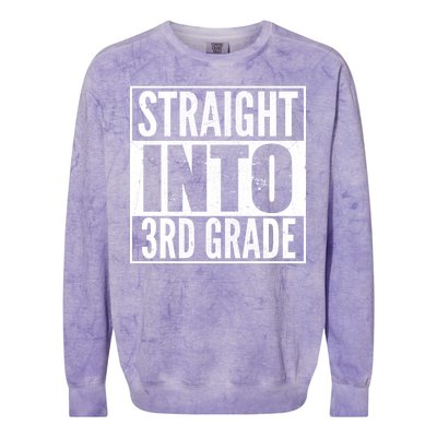 Straight Into 3rd Grade Colorblast Crewneck Sweatshirt