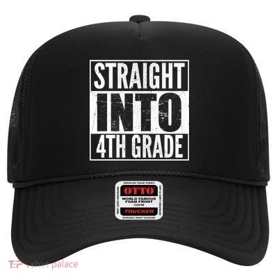 Straight Into 4th Grade High Crown Mesh Back Trucker Hat