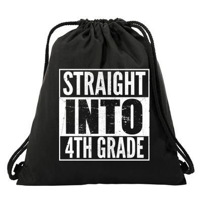 Straight Into 4th Grade Drawstring Bag