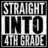 Straight Into 4th Grade Drawstring Bag