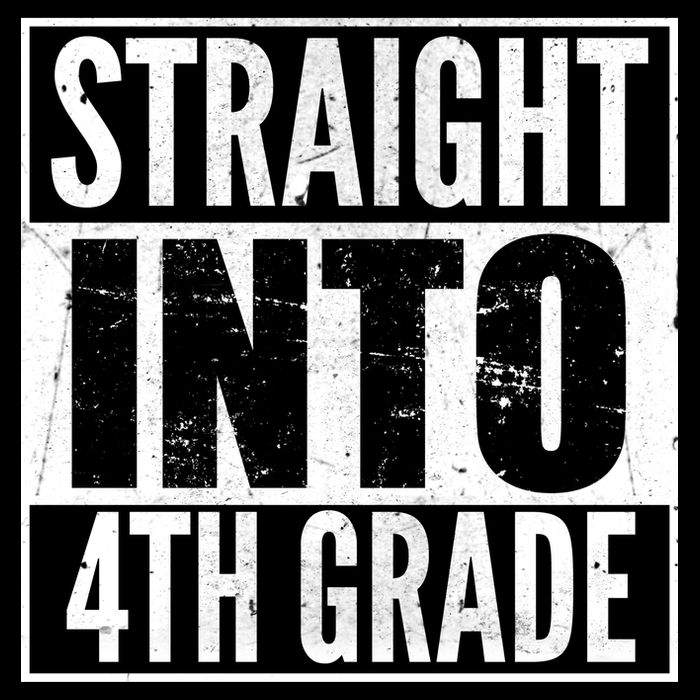 Straight Into 4th Grade Drawstring Bag