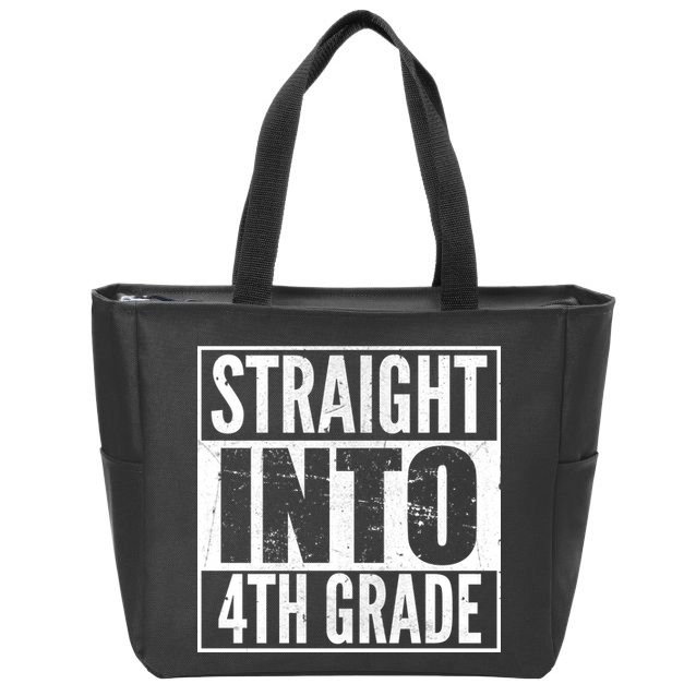 Straight Into 4th Grade Zip Tote Bag