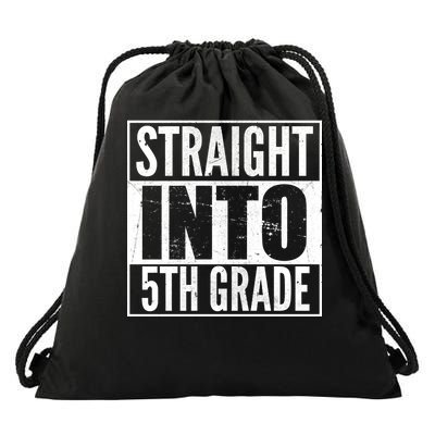 Straight Into 5th Grade Drawstring Bag