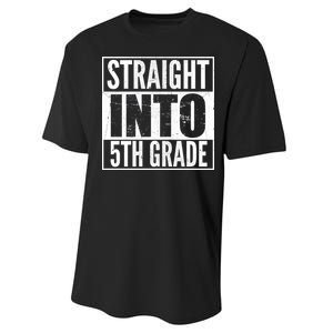 Straight Into 5th Grade Performance Sprint T-Shirt