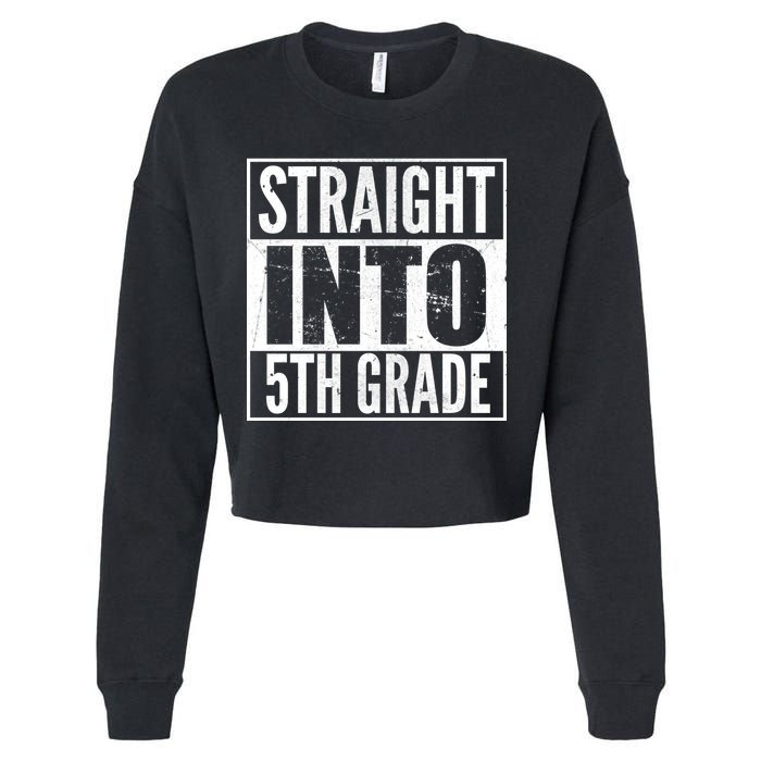 Straight Into 5th Grade Cropped Pullover Crew