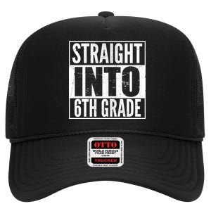 Straight Into 6th Grade High Crown Mesh Back Trucker Hat