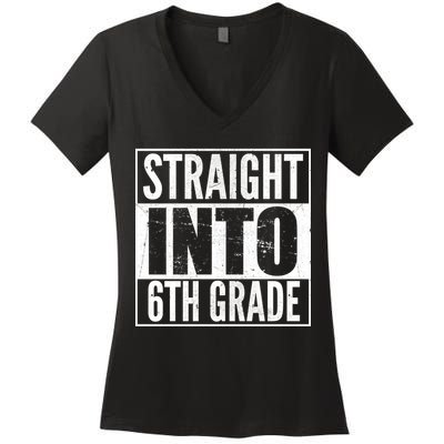 Straight Into 6th Grade Women's V-Neck T-Shirt