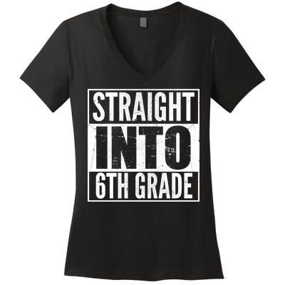 Straight Into 6th Grade Women's V-Neck T-Shirt