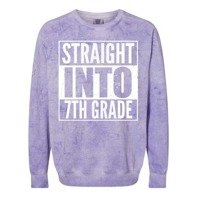 Straight Into 7th Grade Colorblast Crewneck Sweatshirt