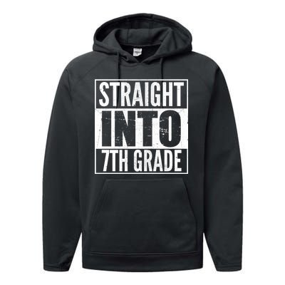 Straight Into 7th Grade Performance Fleece Hoodie