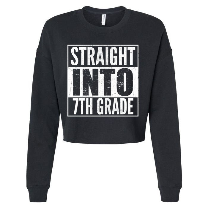 Straight Into 7th Grade Cropped Pullover Crew