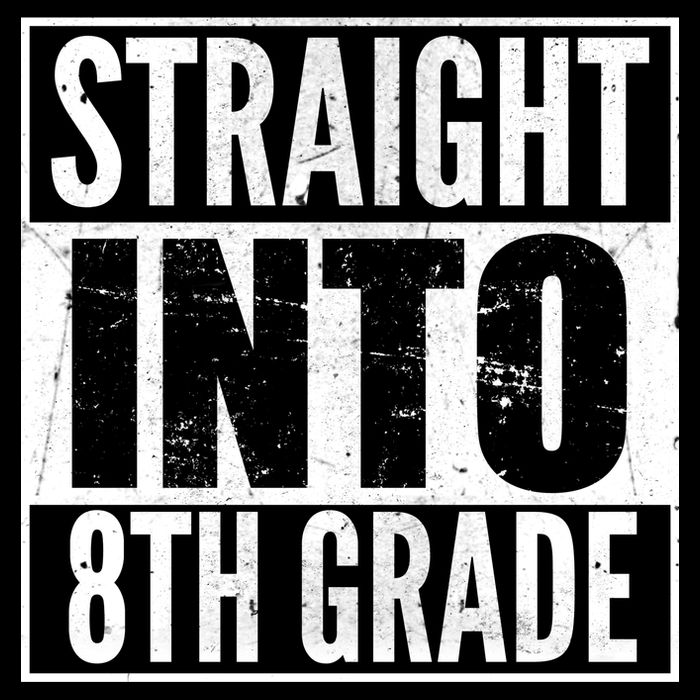 Straight Into 8th Grade Youth Performance Sprint T-Shirt