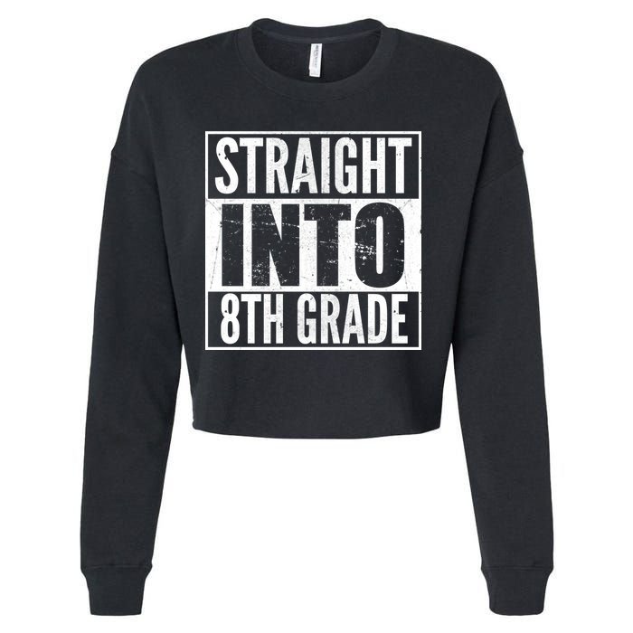 Straight Into 8th Grade Cropped Pullover Crew