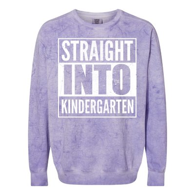 Straight Into Kindergarten Colorblast Crewneck Sweatshirt