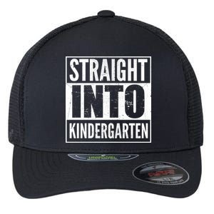 Straight Into Kindergarten Flexfit Unipanel Trucker Cap