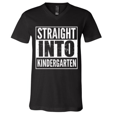 Straight Into Kindergarten V-Neck T-Shirt