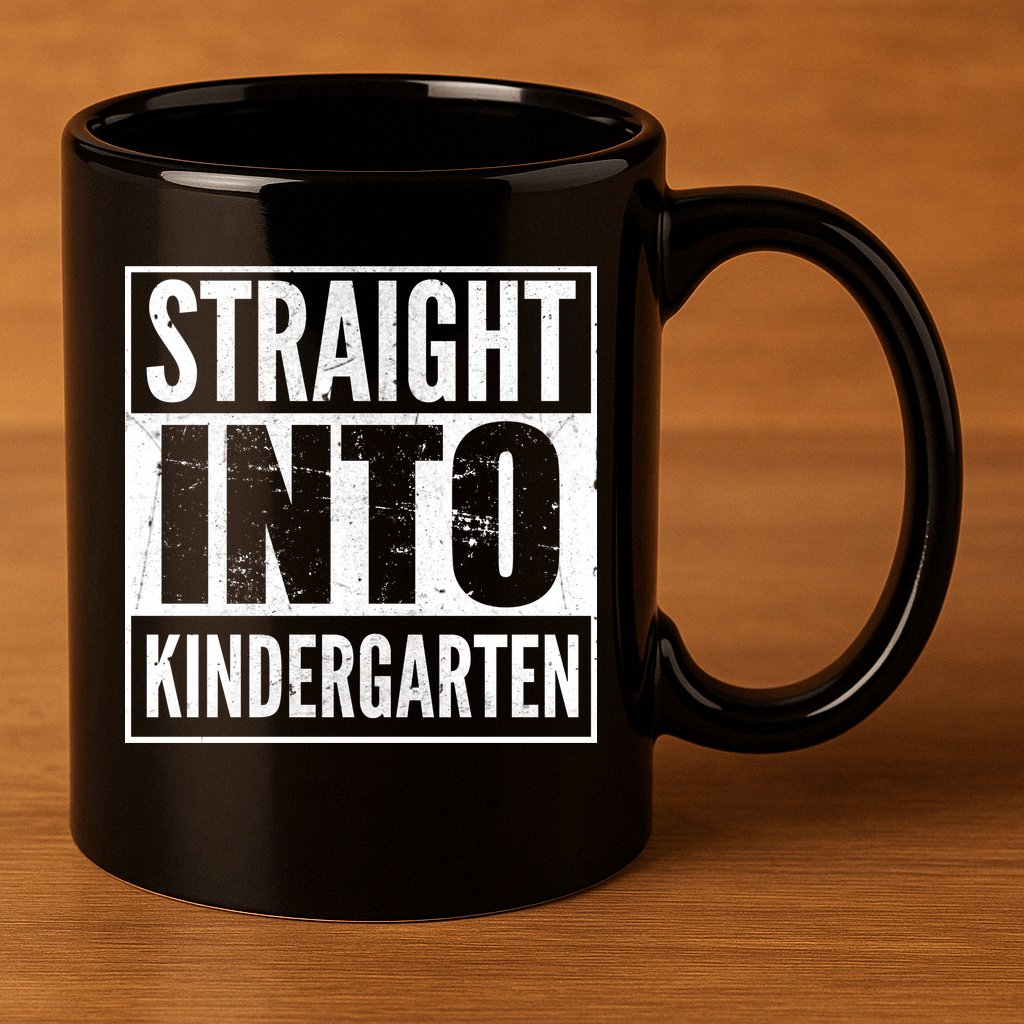 Straight Into Kindergarten 11oz C Handle Ceramic Mug