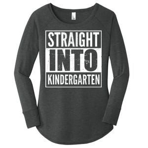 Straight Into Kindergarten Women's Perfect Tri Tunic Long Sleeve Shirt