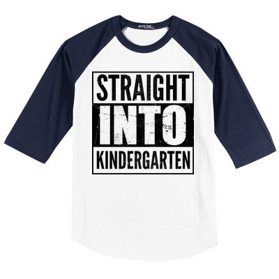 Straight Into Kindergarten Baseball Sleeve Shirt