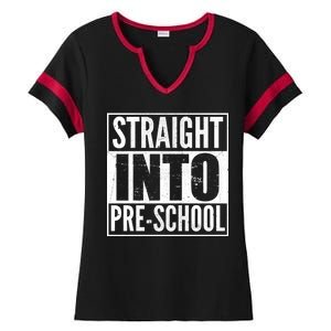 Straight Into Pre-School Ladies Halftime Notch Neck Tee