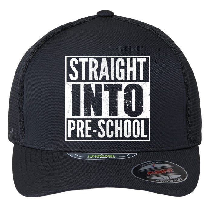 Straight Into Pre-School Flexfit Unipanel Trucker Cap