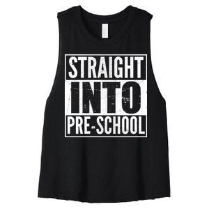 Straight Into Pre-School Women's Racerback Cropped Tank