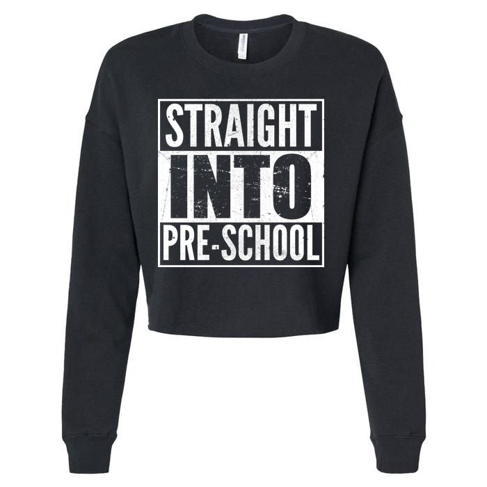 Straight Into Pre-School Cropped Pullover Crew