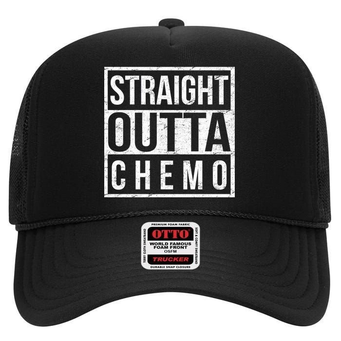 Straight Out of Chemo High Crown Mesh Back Trucker Hat