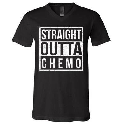 Straight Out of Chemo V-Neck T-Shirt