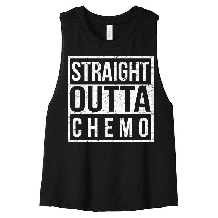 Straight Out of Chemo Women's Racerback Cropped Tank