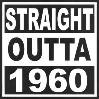Straight Outta 1960 Funny 60th Birthday 7 Panel Mesh Trucker Snapback Hat