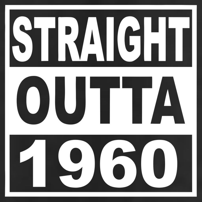 Straight Outta 1960 Funny 60th Birthday 7 Panel Mesh Trucker Snapback Hat